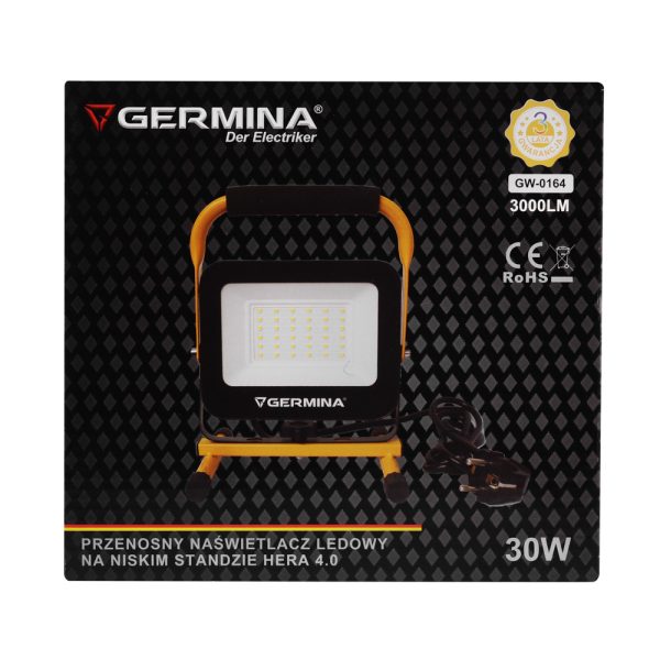 Germina GW-0164 Naświetlacz na niskim standzie 30W Hera 4.0