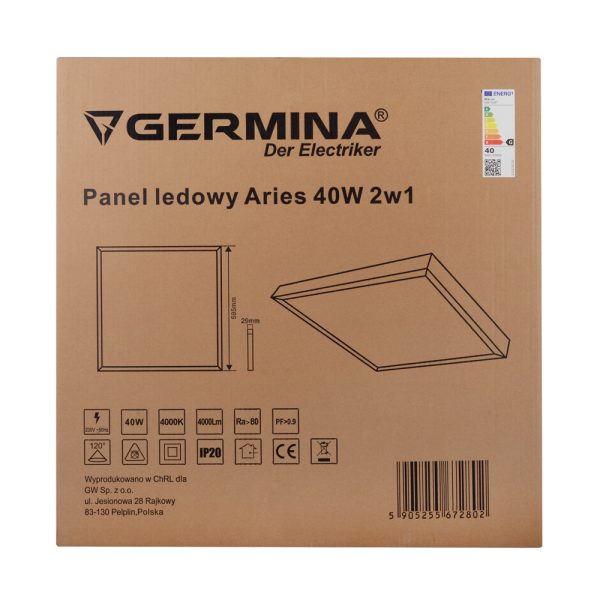 Panel ledowy 40W 2w1 GW-0187 Germina